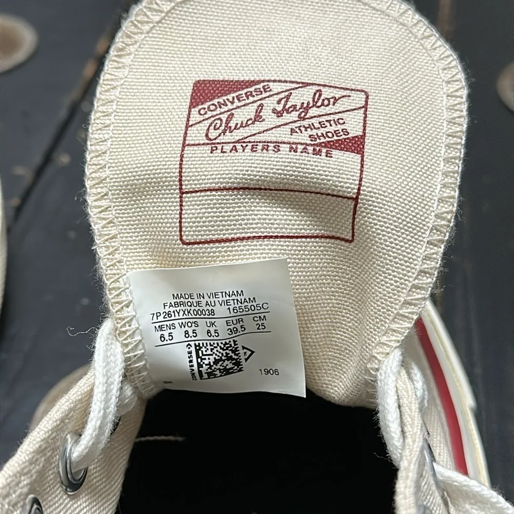 CONVERSE ALL STAR Chuck Taylor Unisex Canvas Sneakers - Parchment/Garnet/Egret